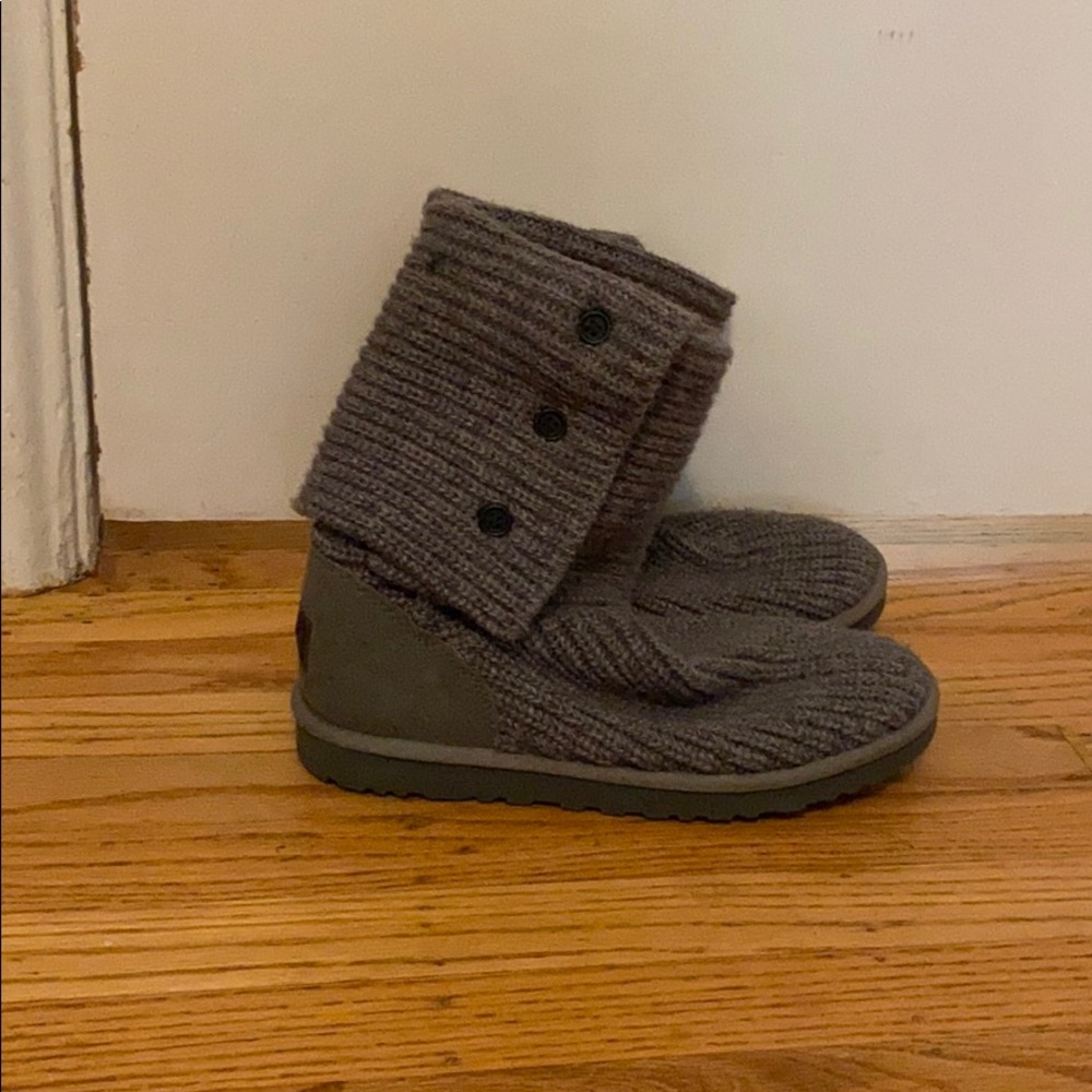 Grey UGG knit boots, size 11
